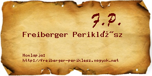 Freiberger Periklész névjegykártya